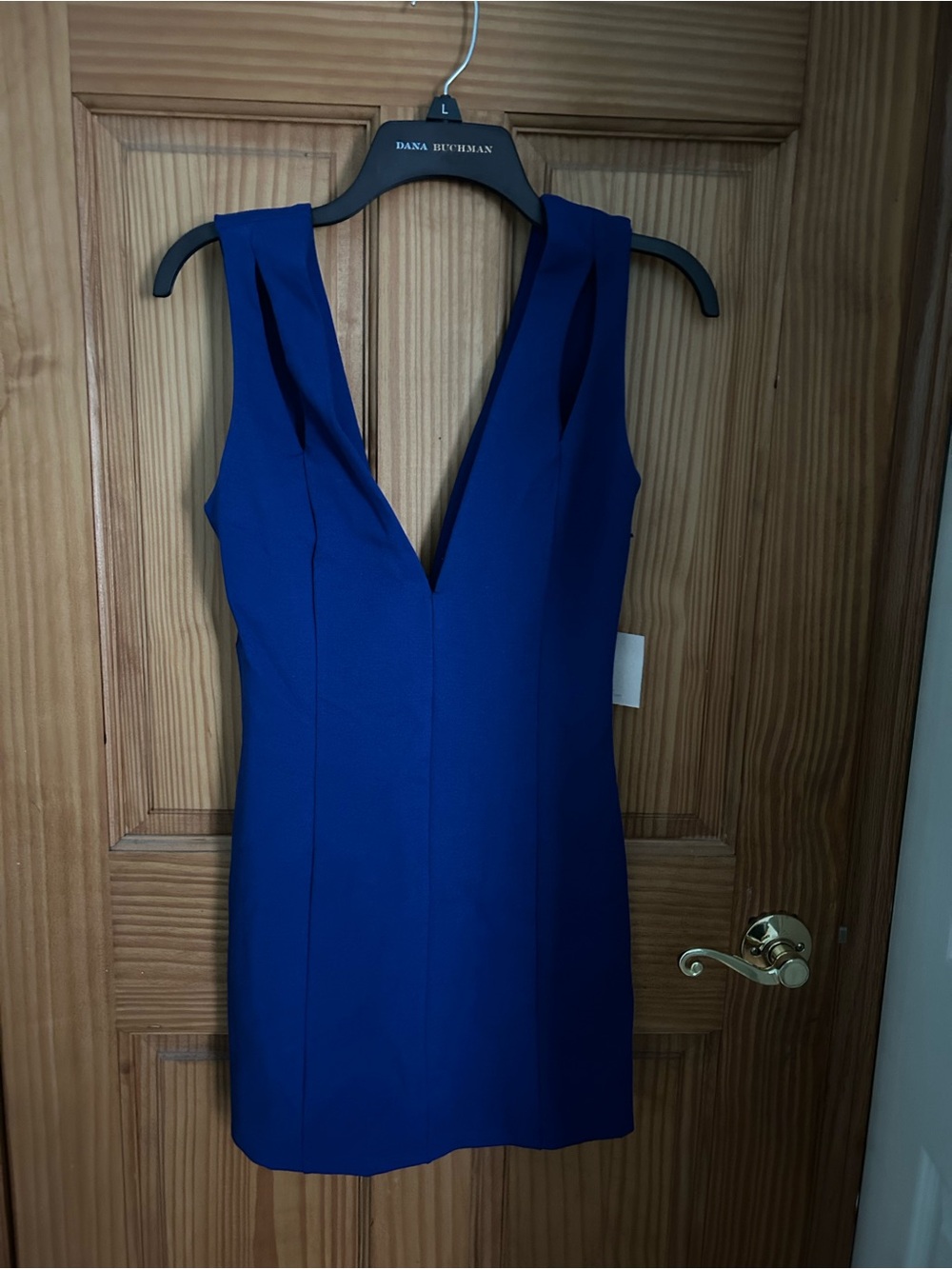 superdown Deep V Royal Blue Mini Dress